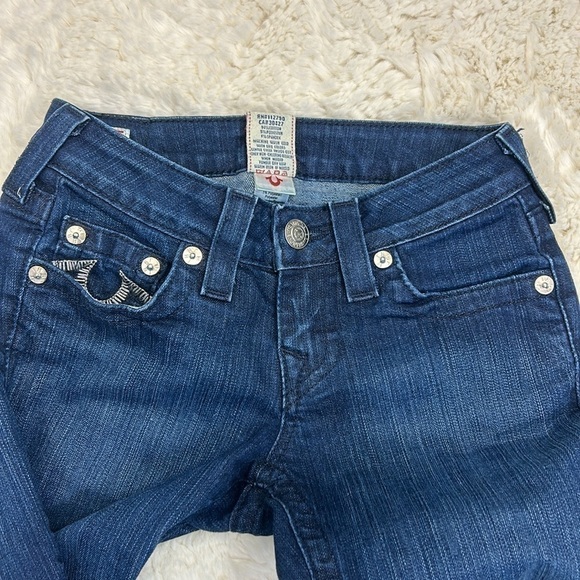 True Religion Tori Bead Embellished Jeans Dark Wash Jeans Womens Size 24 - Picture 14 of 16